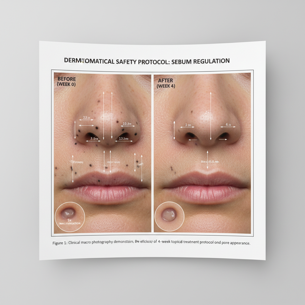 Before and after skin results from using Melting Cleansing Balms to reduce blackheads