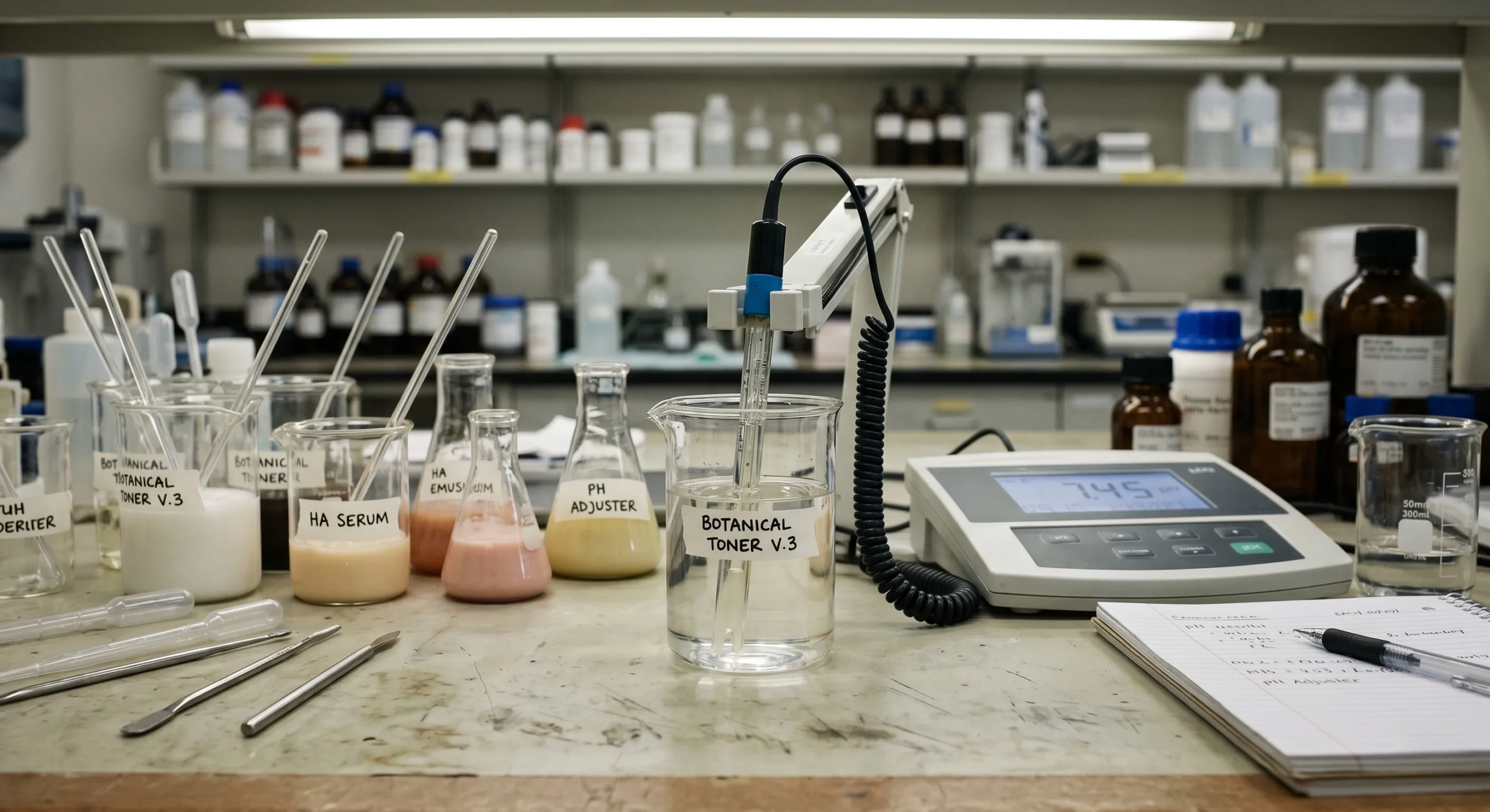 Pore-shrinking toners laboratory testing