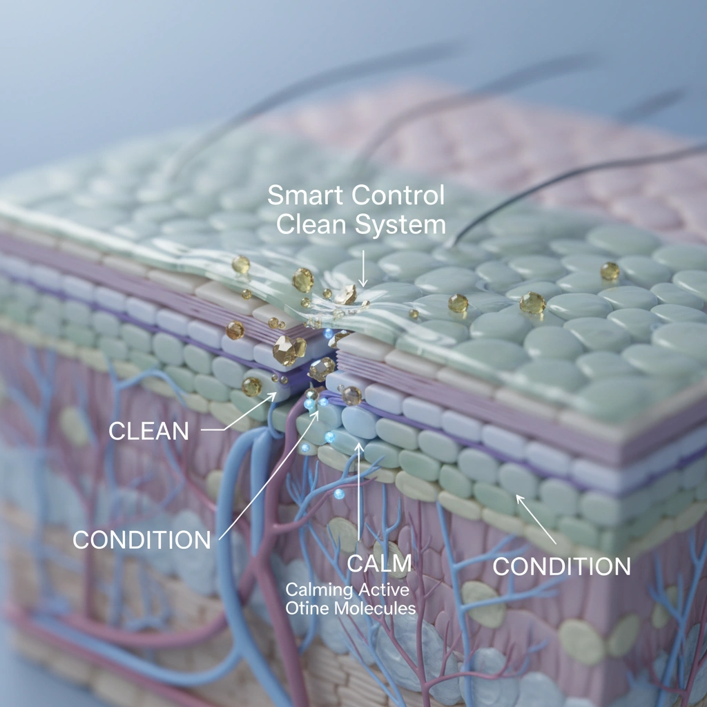 Technical illustration of post-wax oil skin mechanism