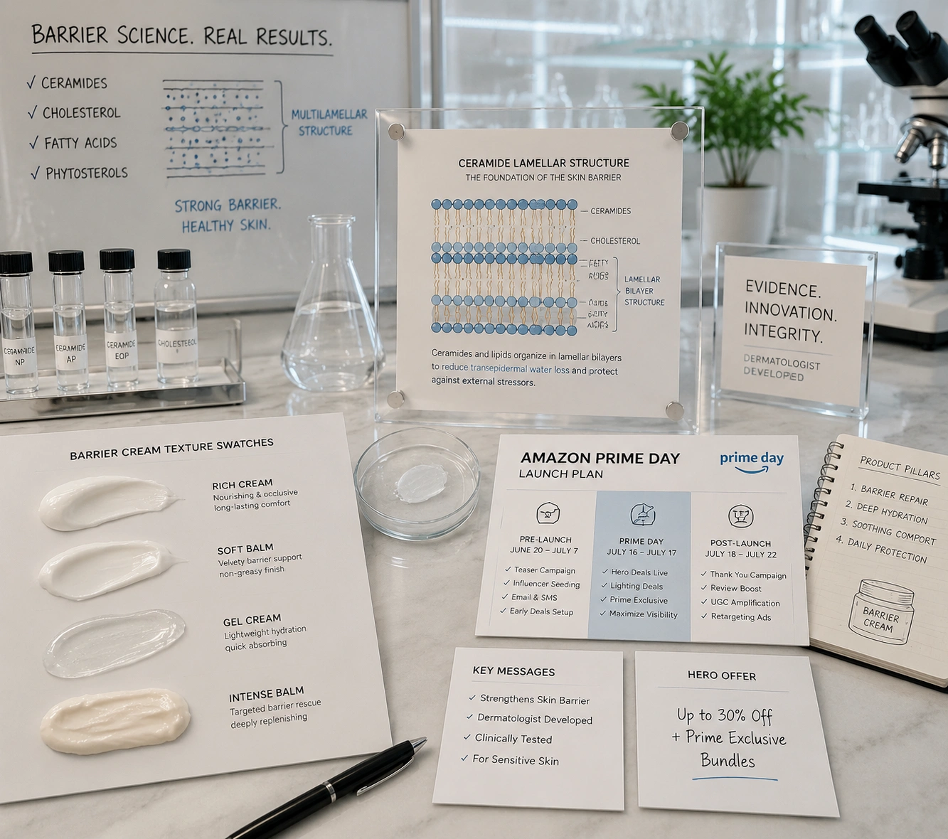 Emergency Skin Repair Creams laboratory formulation