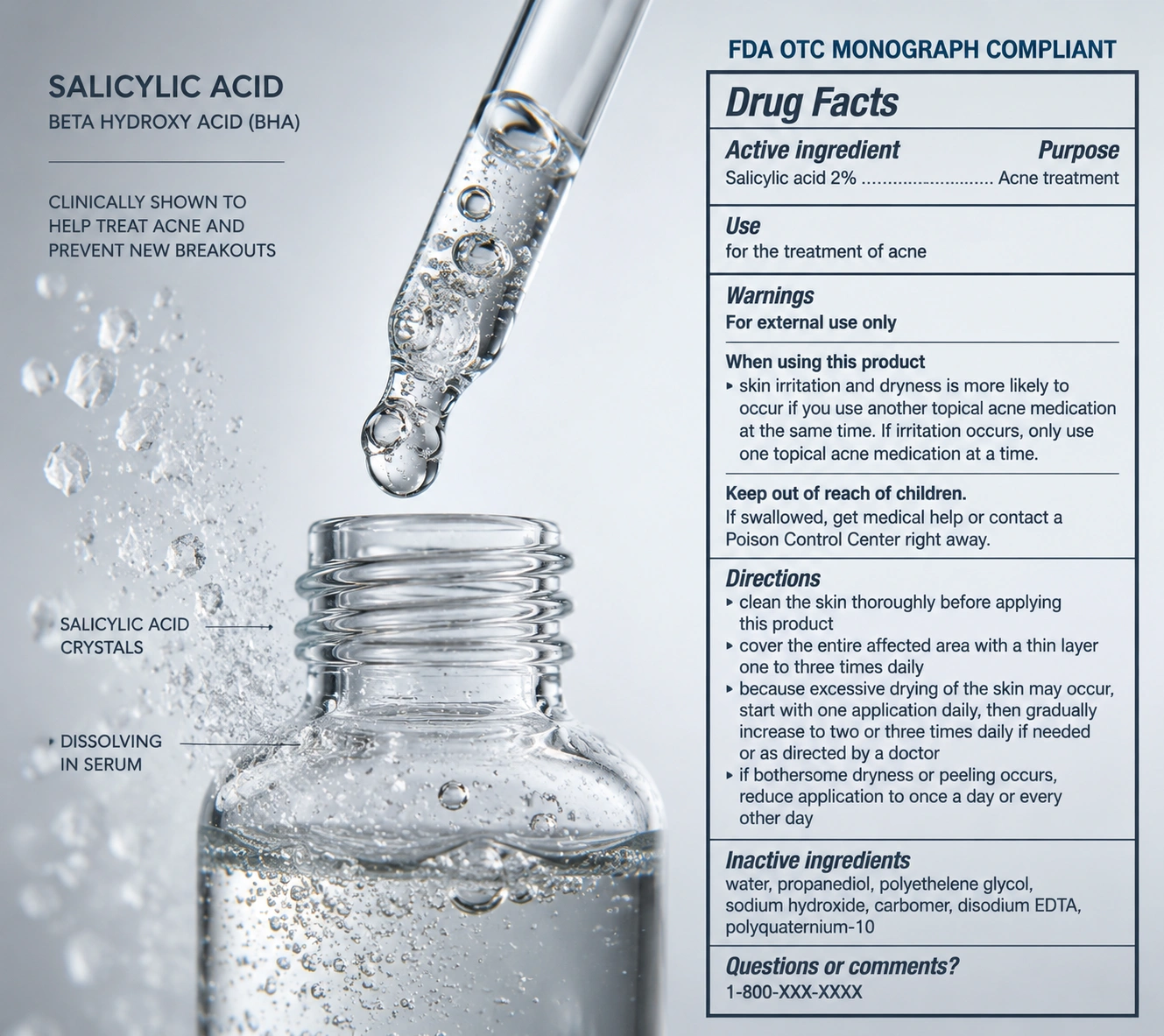 Salicylic Acid 2 Formulations macro crystals