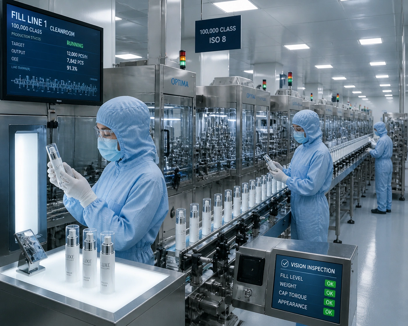 Zero Waste ESG Skincare OEM cleanroom manufacturing line