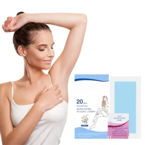 Pain-Free Disposable Vegan Organic Hair Removal Wax Strips Quick Easy Depilation for Face Leg Arm Body