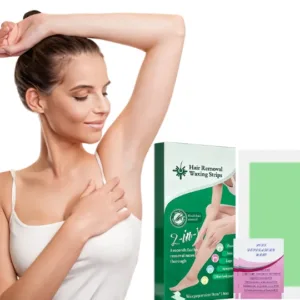 Travel-Size On-The-Go Cold Wax Strips Hair Removal No Heating Required Soothing Depilatory Redness Reduction