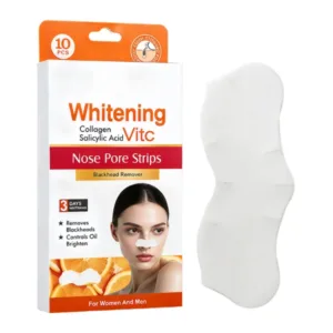 Tiras exfoliantes orgánicas para la nariz y los poros con hamamelis y carbón vegetal para eliminar los puntos negros, reducir los poros y tratar el acné.