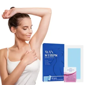 OEM ODM Factory Direct Simply Style Natural Vegan Organic Nonwoven Fabric Hair Removal Wax Strips For Facial & Body