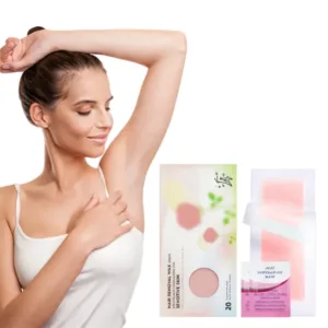 Tiras depilatorias orgánicas de cera de aloe vera para la depilación corporal, facial, de piernas y axilas. Papel depilatorio.