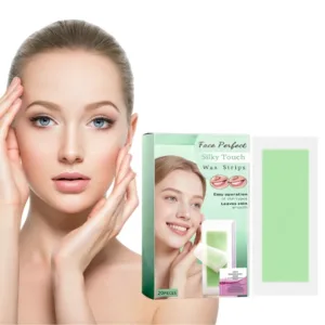 Organic Vegan Hair Removal Wax Strips Stubble Free for Facial & Body Use Not Tested on Animals